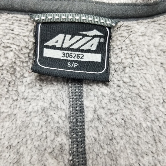 AVIA 1/4 zip fleece heather gray small pullover top - Picture 3 of 10